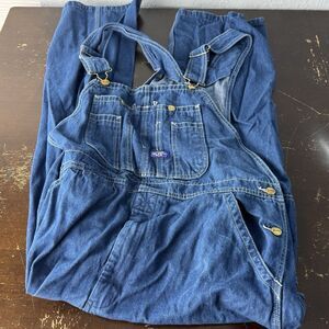 Big Smith Denim Overalls 38x30 Blue Jeans Bib Work Wear Farming Cover Alls